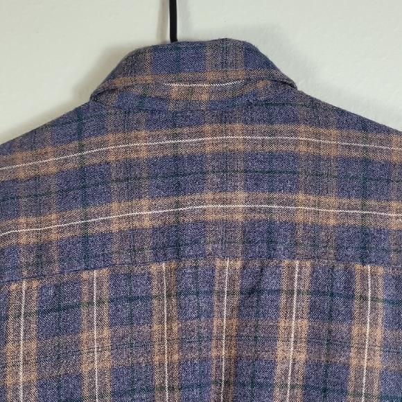 Vintage Himalaya Mens Quilted Wool Button Up Shacket Size XLT Plaid Flannel Blue - Picture 10 of 14